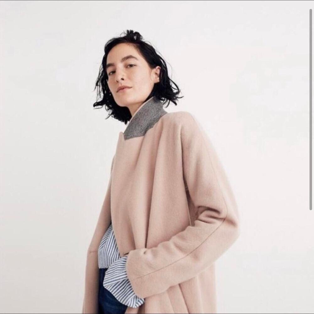 Madewell 2 Atlas Cocoon Coat Avalon Pink wool mohair - Picture 7 of 7